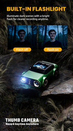 Creative Car-Shaped 2K HD Thumb Camera: Mini & Portable, Auto Focus, Clear in Low Light, Captures Every Wonderful Moment of Childhood and Life(G5 gray 32G memory card）