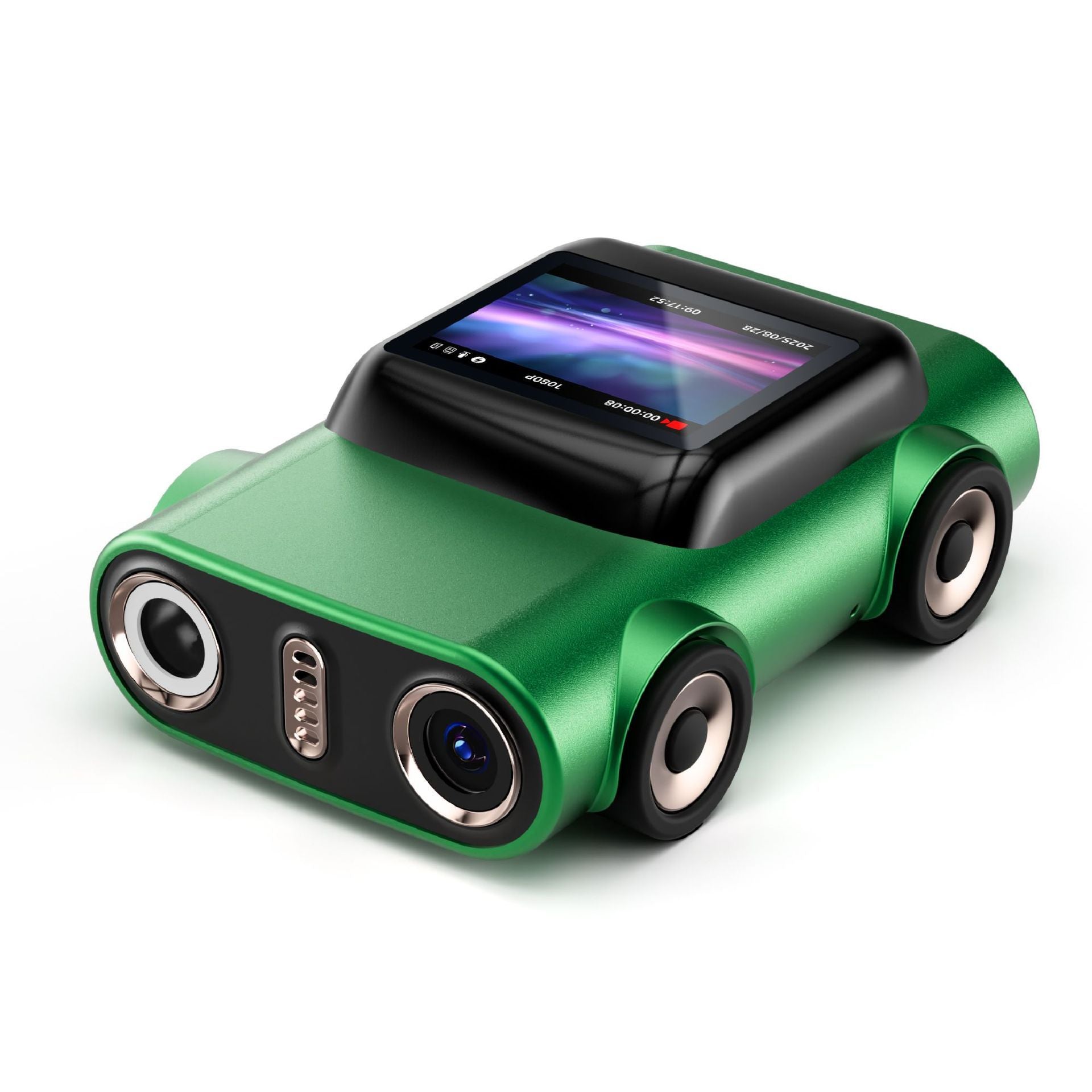 Creative Car-Shaped 2K HD Thumb Camera: Mini & Portable, Auto Focus, Clear in Low Light, Captures Every Wonderful Moment of Childhood and Life(G5 blue 32G memory card）