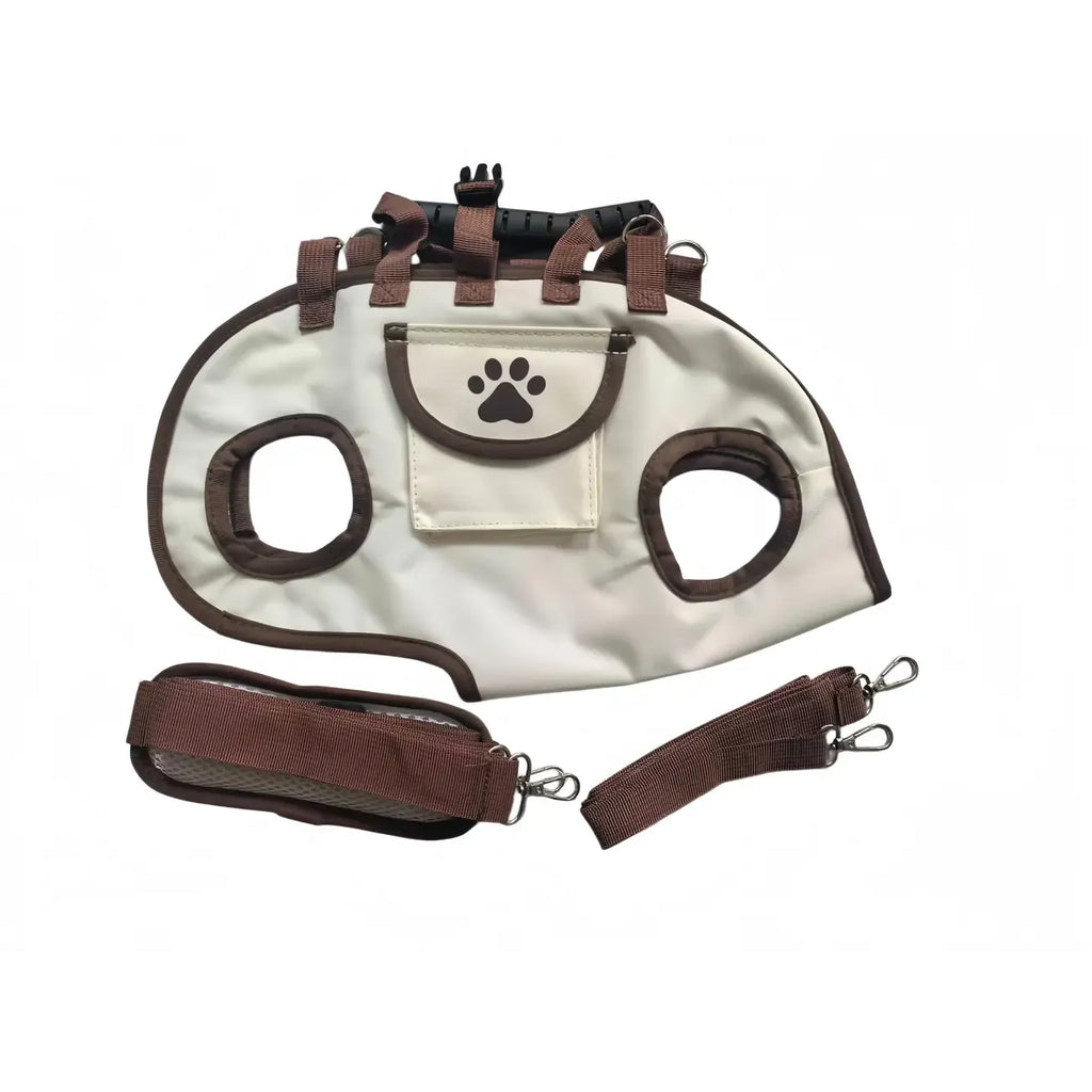 Oxford Fabric Pet Three-in-One Travel System: Horizontal Back Design Protects Spine, Four-Leg Separation, Three Uses in One: Kennel, Backpack, and Leash/Size S [recommended weight 4-8 kg]