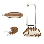 Oxford Fabric Pet Three-in-One Travel System: Horizontal Back Design Protects Spine, Four-Leg Separation, Three Uses in One: Kennel, Backpack, and Leash/Size S [recommended weight 4-8 kg]