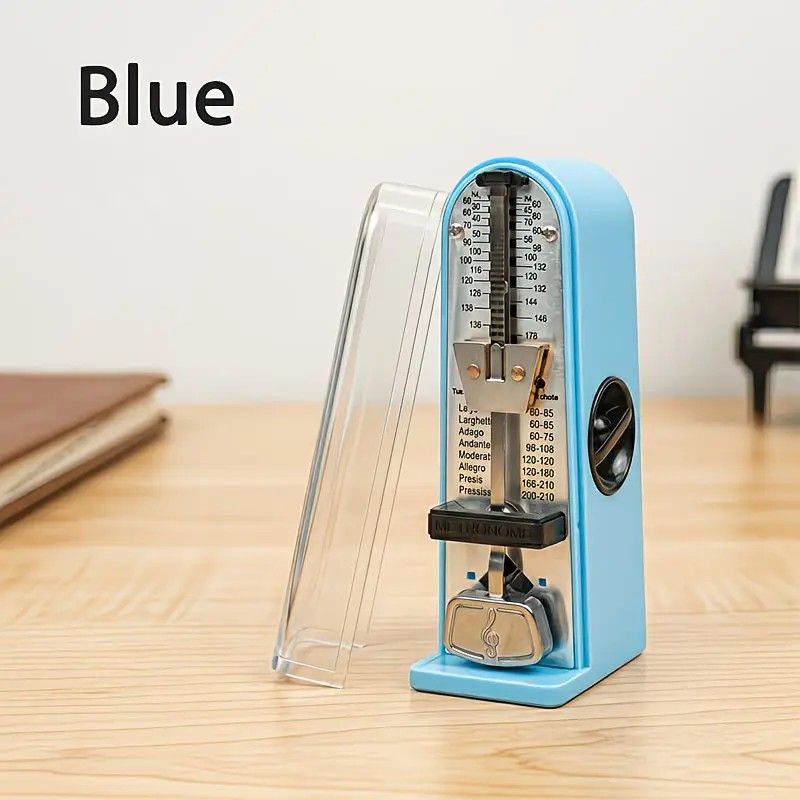 Portable Mini Mechanical Metronome – Battery-Free Instrument Beat Keeper, Universal Rhythm Training Aid for Piano, Guitar, Ukulele, and Wind Instruments(RED)