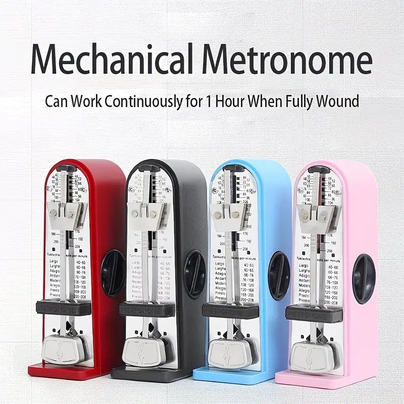 Portable Mini Mechanical Metronome – Battery-Free Instrument Beat Keeper, Universal Rhythm Training Aid for Piano, Guitar, Ukulele, and Wind Instruments(BLUE)