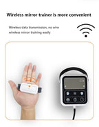 Upgraded Rehabilitation Training Glove, Mirror Training with Independent Single Finger Control, 9-Level Adjustable Force, Wireless Portable with Smart Memory – A Great Helper for Hand Function Recovery./Left-handed L code (glove+host+mirror)