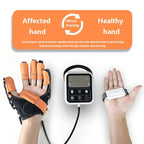 Upgraded Rehabilitation Training Glove, Mirror Training with Independent Single Finger Control, 9-Level Adjustable Force, Wireless Portable with Smart Memory – A Great Helper for Hand Function Recovery./XL code for left hand (glove+host+mirror)