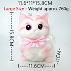Cute Handmade Simulated Cat Stress Relief Squishy Toy (Large cat + accessories + cat bed + gift box)/Noble Bobtail Gentleman