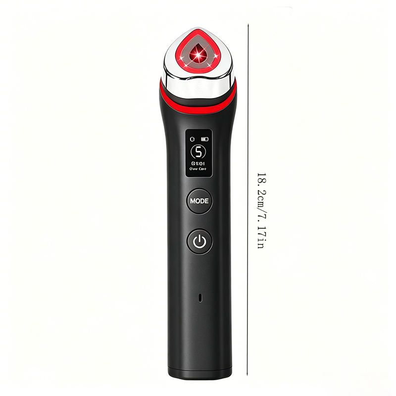 Beauty Device: Red and Blue Light, Home Use, Portable, Vibrating, Multi-Functional, with Voice Guidance, 5-Color Light Therapy, Eye Massage, Eye Care Device/"Upgrade" black beauty introducer