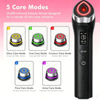 Beauty Device: Red and Blue Light, Home Use, Portable, Vibrating, Multi-Functional, with Voice Guidance, 5-Color Light Therapy, Eye Massage, Eye Care Device/"Upgrade" pink beauty introducer