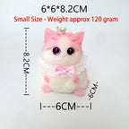 Fat Cat Squishy Toy, Lifelike Cat Plush Doll, Original Hand-Painted Design, (Kitten + Accessories + Cat Bed)/Princess purple beaver flower