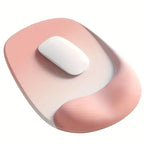 Ergonomic Gel Mouse Pad, 4-Layer Anti-Slip Breathable Support, Conforms to Wrist Prevents Strain, Pain-Free During Long Office Hours.GREEN