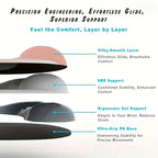 Ergonomic Gel Mouse Pad, 4-Layer Anti-Slip Breathable Support, Conforms to Wrist Prevents Strain, Pain-Free During Long Office Hours.GREEN