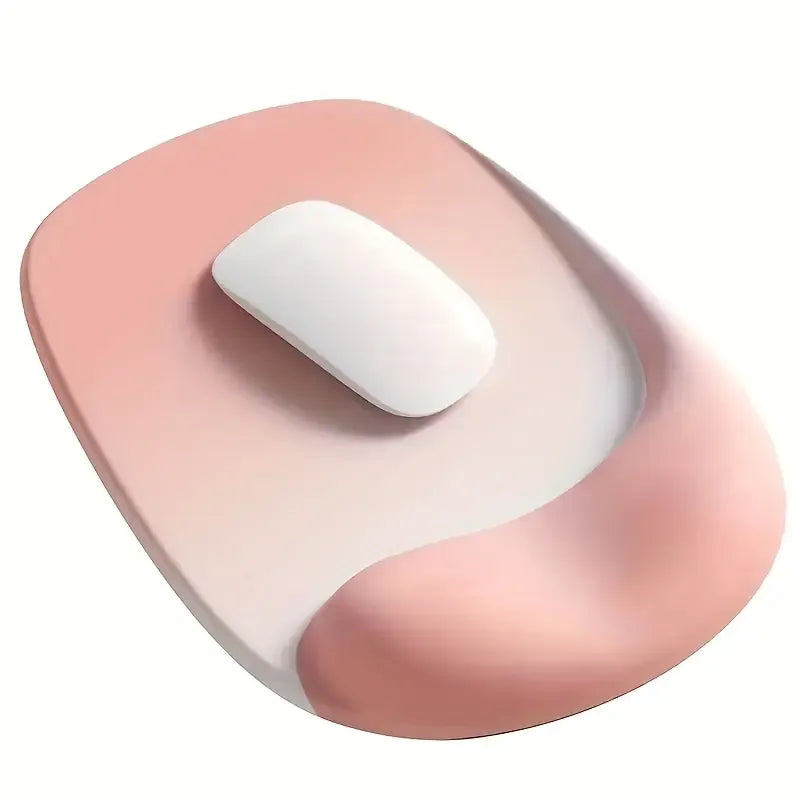 Ergonomic Gel Mouse Pad, 4-Layer Anti-Slip Breathable Support, Conforms to Wrist Prevents Strain, Pain-Free During Long Office Hours.GREEN