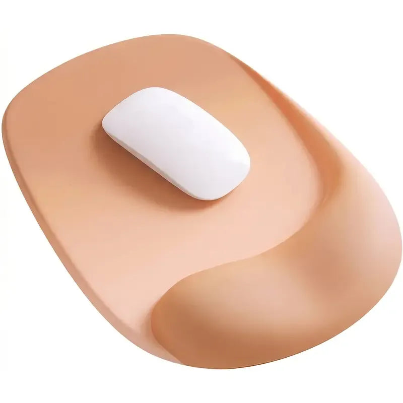 Ergonomic Gel Mouse Pad, 4-Layer Anti-Slip Breathable Support, Conforms to Wrist Prevents Strain, Pain-Free During Long Office Hours.GREY
