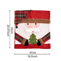Christmas Handmade Fabric Chair Cover, Cute Santa Claus Design, Brightens Up the Warm Holiday Atmosphere