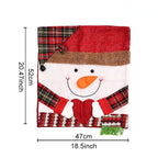 Christmas Handmade Fabric Chair Cover, Cute Santa Claus Design, Brightens Up the Warm Holiday Atmosphere
