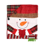 Christmas Handmade Fabric Chair Cover, Cute Reindeer Design, Brightens Up the Warm Holiday Atmosphere