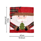 Christmas Handmade Fabric Chair Cover, Cute Reindeer Design, Brightens Up the Warm Holiday Atmosphere