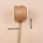 2PCS Natural Jute Rope 5mm*10m, Eco-friendly & Durable, Essential for DIY & Home Decor