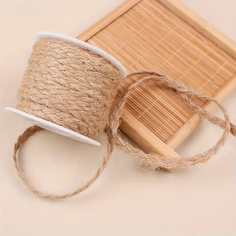 2PCS Natural Jute Rope 5mm*10m, Eco-friendly & Durable, Essential for DIY & Home Decor