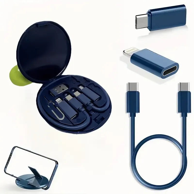 5-in-1 Cable Storage Box, Charging + Stand + Storage All-in-One, One Box Solves Your Travel Needs/white