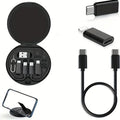 5-in-1 Cable Storage Box, Charging + Stand + Storage All-in-One, One Box Solves Your Travel Needs/BLACK
