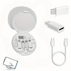 5-in-1 Cable Storage Box, Charging + Stand + Storage All-in-One, One Box Solves Your Travel Needs/BLACK