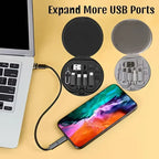5-in-1 Cable Storage Box, Charging + Stand + Storage All-in-One, One Box Solves Your Travel Needs/BLUE