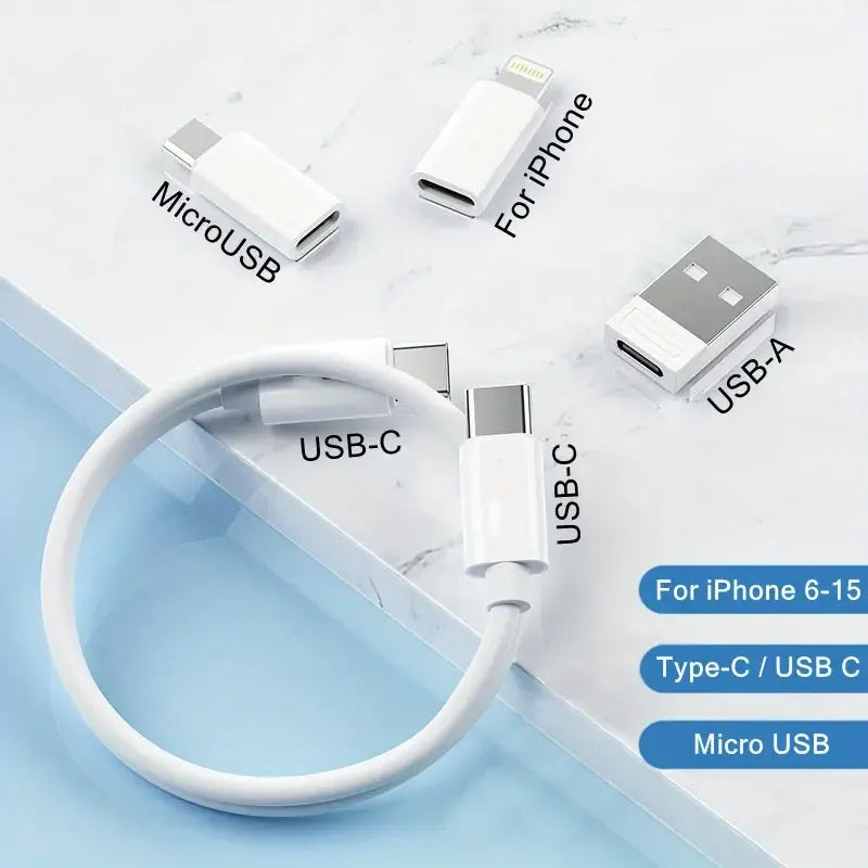5-in-1 Cable Storage Box, Charging + Stand + Storage All-in-One, One Box Solves Your Travel Needs/BLUE