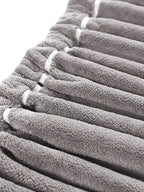 Men's Coral Fleece Wearable Bath Skirt, Embroidered Design Soft & Quick-Dry, Snap Button & Drawstring Anti-Slip, Essential for Home Bathing & Relaxation