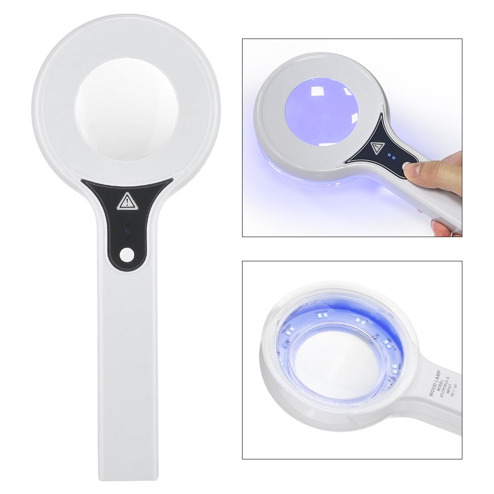 Wood's Lamp Skin Detector, One-Button Start with No Warm-Up, Clear Observation at 10cm Distance, LED Energy-Saving with USB Charging – A Great Helper for Home Skin Self-Check.