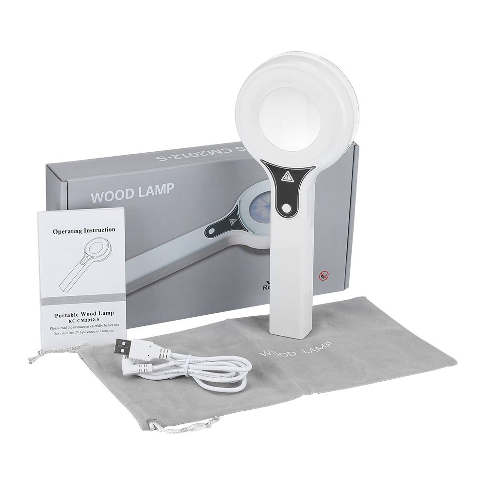 Wood's Lamp Skin Detector, One-Button Start with No Warm-Up, Clear Observation at 10cm Distance, LED Energy-Saving with USB Charging – A Great Helper for Home Skin Self-Check.