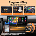 Mini Wireless Car Connectivity Adapter – Transform Your Wired System into Cable-Free Freedom with a 6-Second Stable Connection/ORANGE