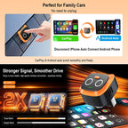 Mini Wireless Car Connectivity Adapter – Transform Your Wired System into Cable-Free Freedom with a 6-Second Stable Connection/ORANGE