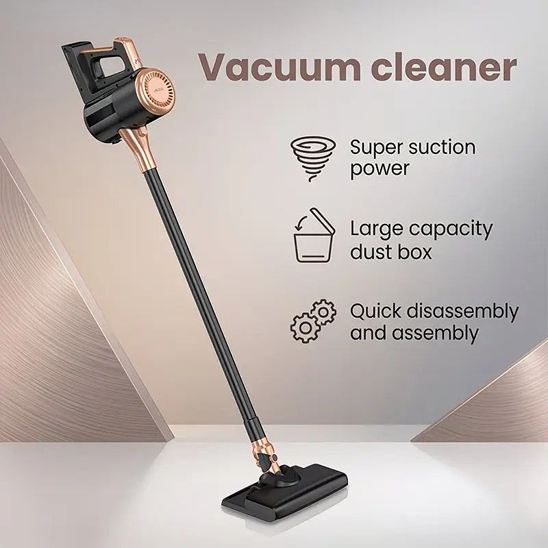 4-in-1 cordless vacuum cleaner, 50000RPM motor, 10000Pa suction, 180° rotating brush head, dual speed settings, lightweight and convenient./white