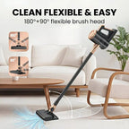 4-in-1 cordless vacuum cleaner, 50000RPM motor, 10000Pa suction, 180° rotating brush head, dual speed settings, lightweight and convenient./purple