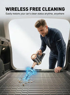 4-in-1 cordless vacuum cleaner, 50000RPM motor, 10000Pa suction, 180° rotating brush head, dual speed settings, lightweight and convenient./purple