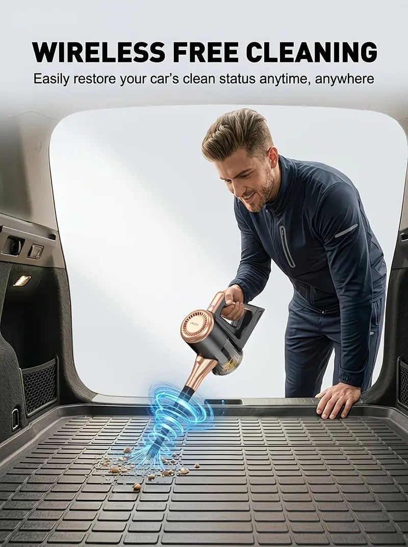 4-in-1 cordless vacuum cleaner, 50000RPM motor, 10000Pa suction, 180° rotating brush head, dual speed settings, lightweight and convenient./purple