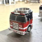 Fire Truck Coffee Cup: Three-dimensional red and black design, double-layer stainless steel for long-lasting temperature retention. Every sip brings a rescue-style ceremony.
