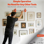 Picture Frame Hanging Balance Ruler | Nail Positioning · Angle Measurement · Level Calibration 3-in-1./ORANGE
