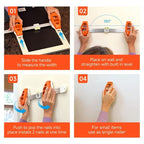 Picture Frame Hanging Balance Ruler | Nail Positioning · Angle Measurement · Level Calibration 3-in-1./ORANGE