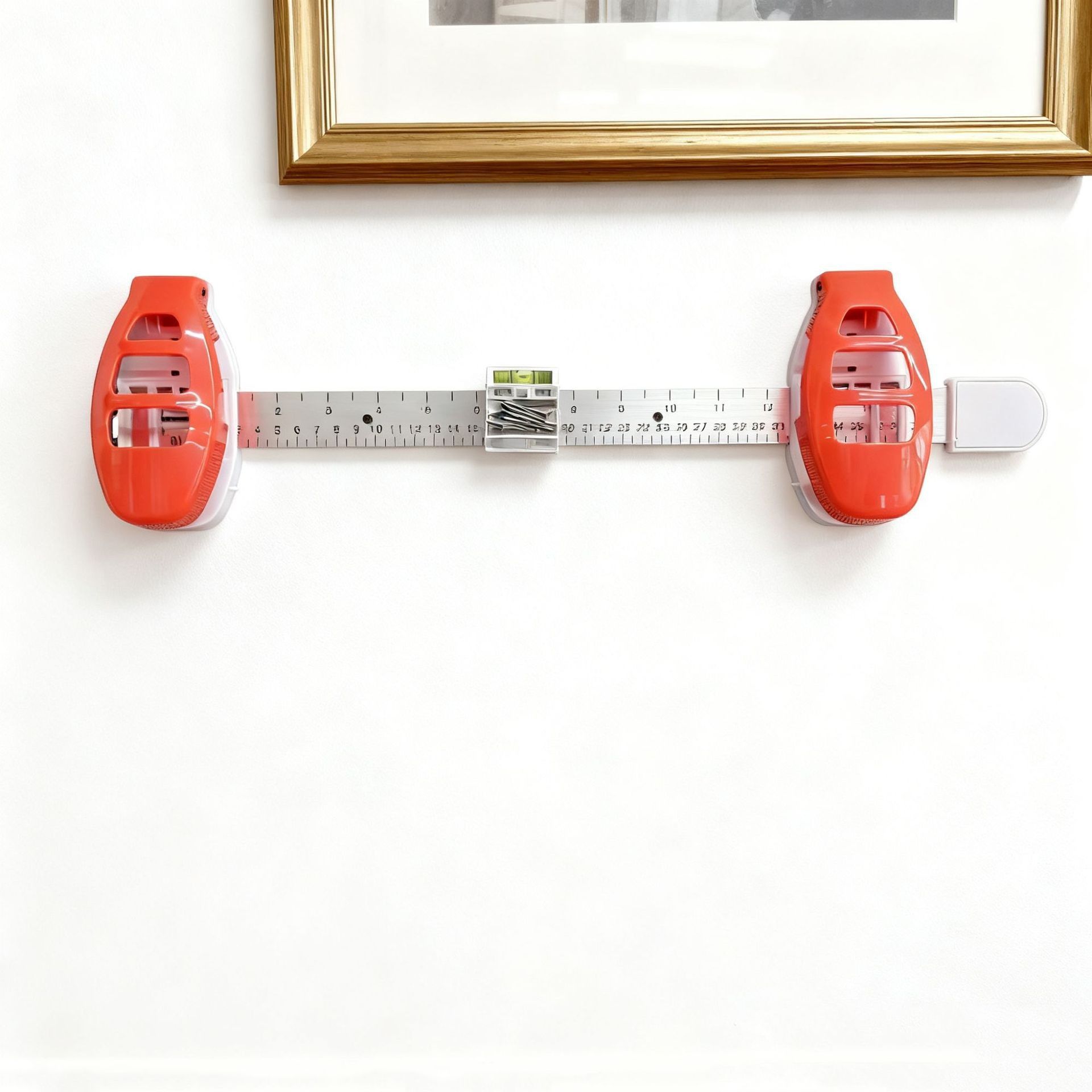 Picture Frame Hanging Balance Ruler | Nail Positioning · Angle Measurement · Level Calibration 3-in-1./ORANGE