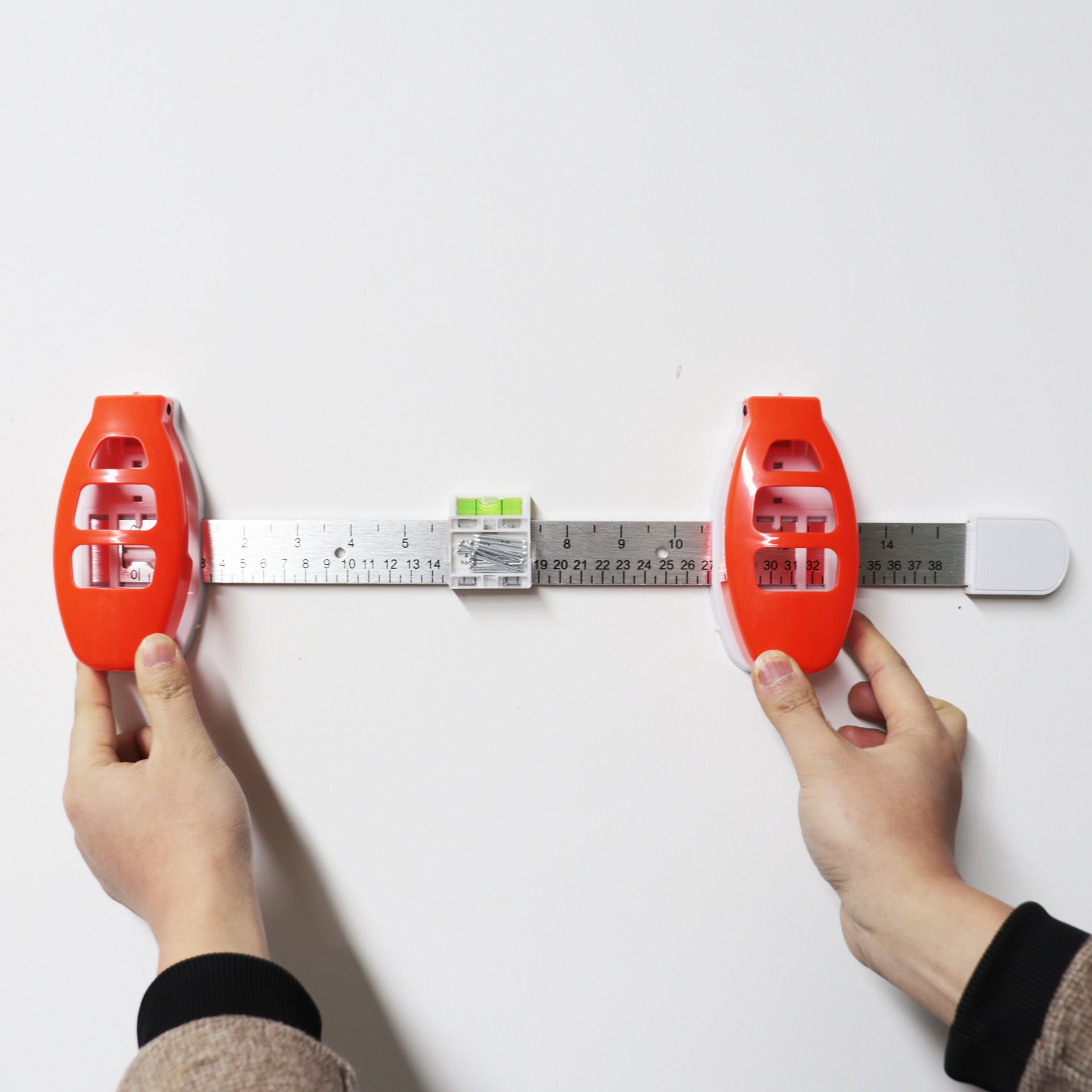 Picture Frame Hanging Balance Ruler | Nail Positioning · Angle Measurement · Level Calibration 3-in-1./ORANGE