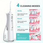 L8 Cordless Water Flosser | Rechargeable Portable Oral Irrigator, IPX7 Waterproof, 4 Modes with DIY Pressure Adjustment, High-Frequency Pulse Cleans Between Teeth Thoroughly/BLACK