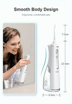 L8 Cordless Water Flosser | Rechargeable Portable Oral Irrigator, IPX7 Waterproof, 4 Modes with DIY Pressure Adjustment, High-Frequency Pulse Cleans Between Teeth Thoroughly/BLACK