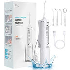 L8 Cordless Water Flosser | Rechargeable Portable Oral Irrigator, IPX7 Waterproof, 4 Modes with DIY Pressure Adjustment, High-Frequency Pulse Cleans Between Teeth Thoroughly/BLACK
