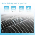 2-in-1 Pregnancy Support & Belly Band, Breathable Skin-Friendly Lightweight, Ergonomic Fit, Relieves Lower Back & Pubic Discomfort, Full Protection During Pregnancy & Postpartum/BLACK.M code