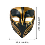 Resin Night Jasmine Full Face Mask, Black & Gold Relief Dark Style, Halloween Christmas Masquerade Prop, Bar KTV Decorative Ornament, Essential for Stylish Photoshoots