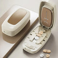 Rectangular Pill Cutter | Three Colors Available, Multi-Size Cutting, Travel-Friendly First Choice./Cream white