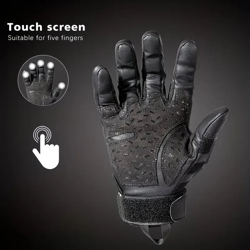 Full-Finger Multi-Functional Tactical Gloves, TPU Exoskeleton Impact Protection, Five-Finger Touchscreen Precision Control, Anti-Slip Wear-Resistant Palm, Essential for Outdoor Riding and Tactical Training./black.M code