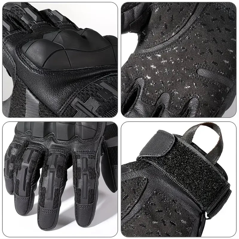 Full-Finger Multi-Functional Tactical Gloves, TPU Exoskeleton Impact Protection, Five-Finger Touchscreen Precision Control, Anti-Slip Wear-Resistant Palm, Essential for Outdoor Riding and Tactical Training./black.M code