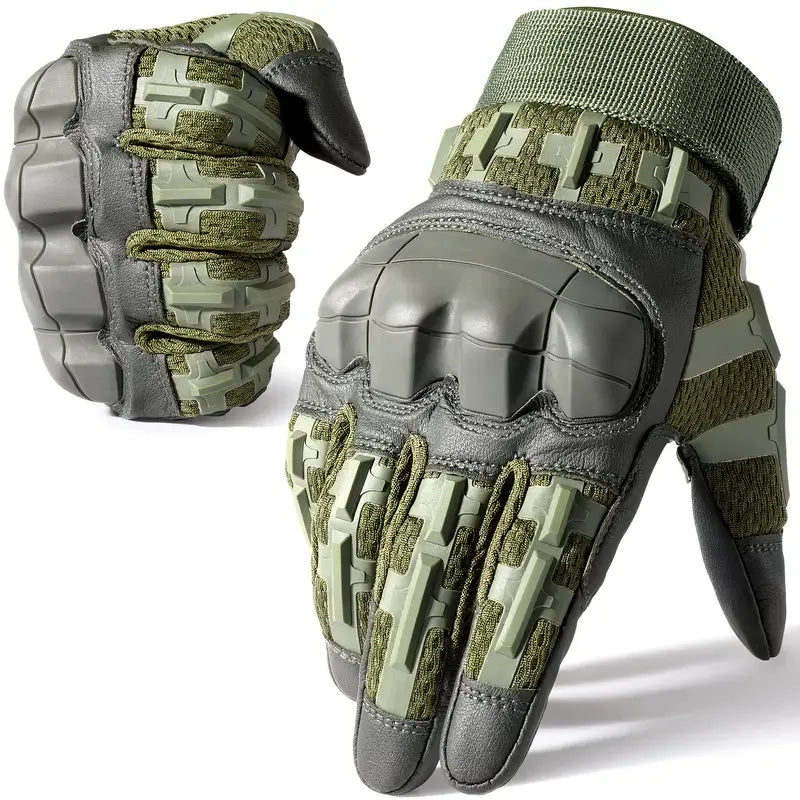 Full-Finger Multi-Functional Tactical Gloves, TPU Exoskeleton Impact Protection, Five-Finger Touchscreen Precision Control, Anti-Slip Wear-Resistant Palm, Essential for Outdoor Riding and Tactical Training./black.M code
